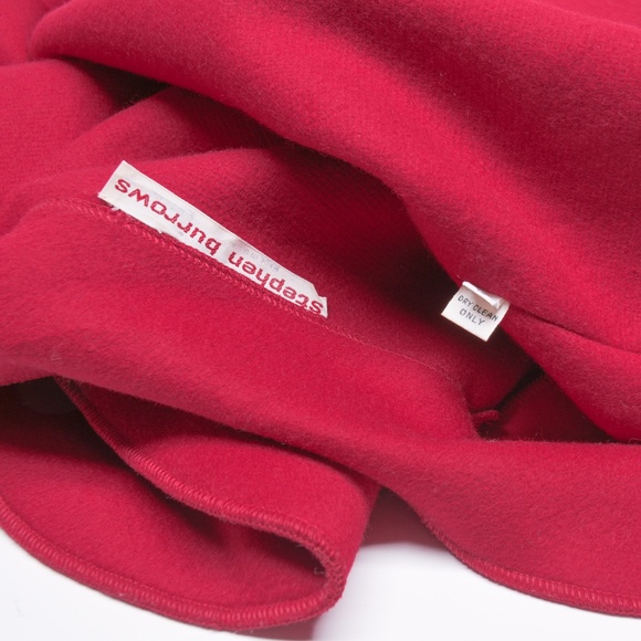 STEPHEN BURROWS Vintage Wool Felt Kimono Style Coat US 6 Made in USA - Picture 6 of 7